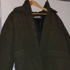 Men's Olive Puffer Jacket